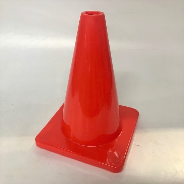 CONE, Fluro Orange 31cm H x 22cm Sq Base